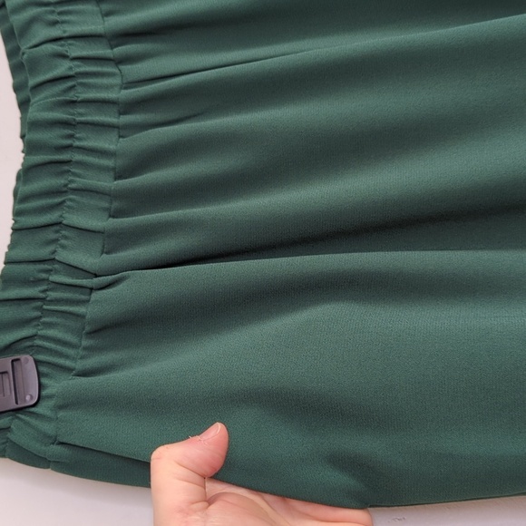 Martino Midali Toujours Crepe Trousers Stretch Waist Pockets Green L - Picture 3 of 10